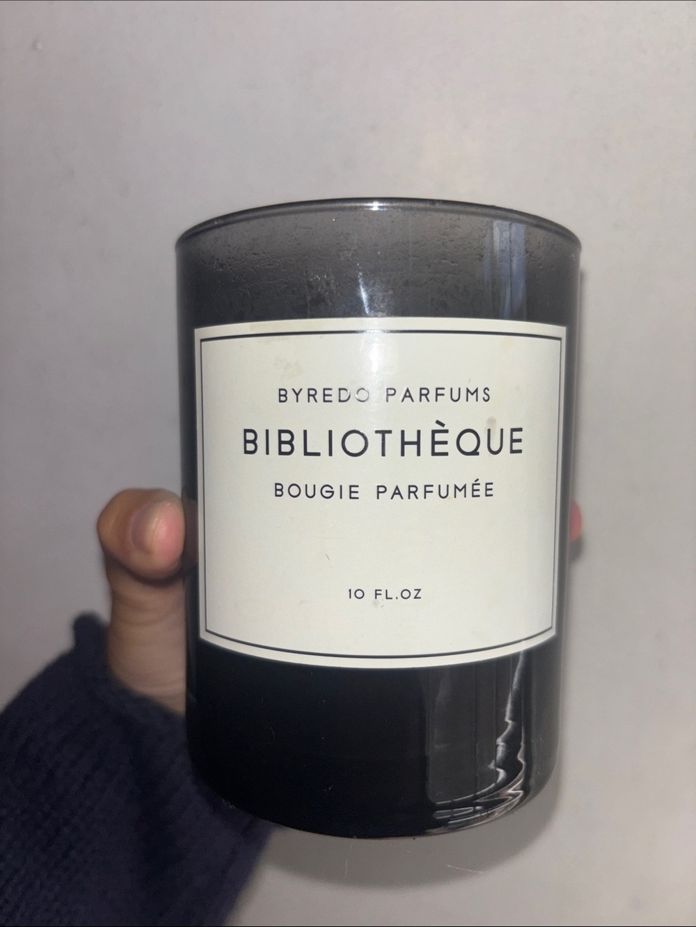 RARE SOLD OUT Byredo Bibliothèque Candle - Black and White Glass